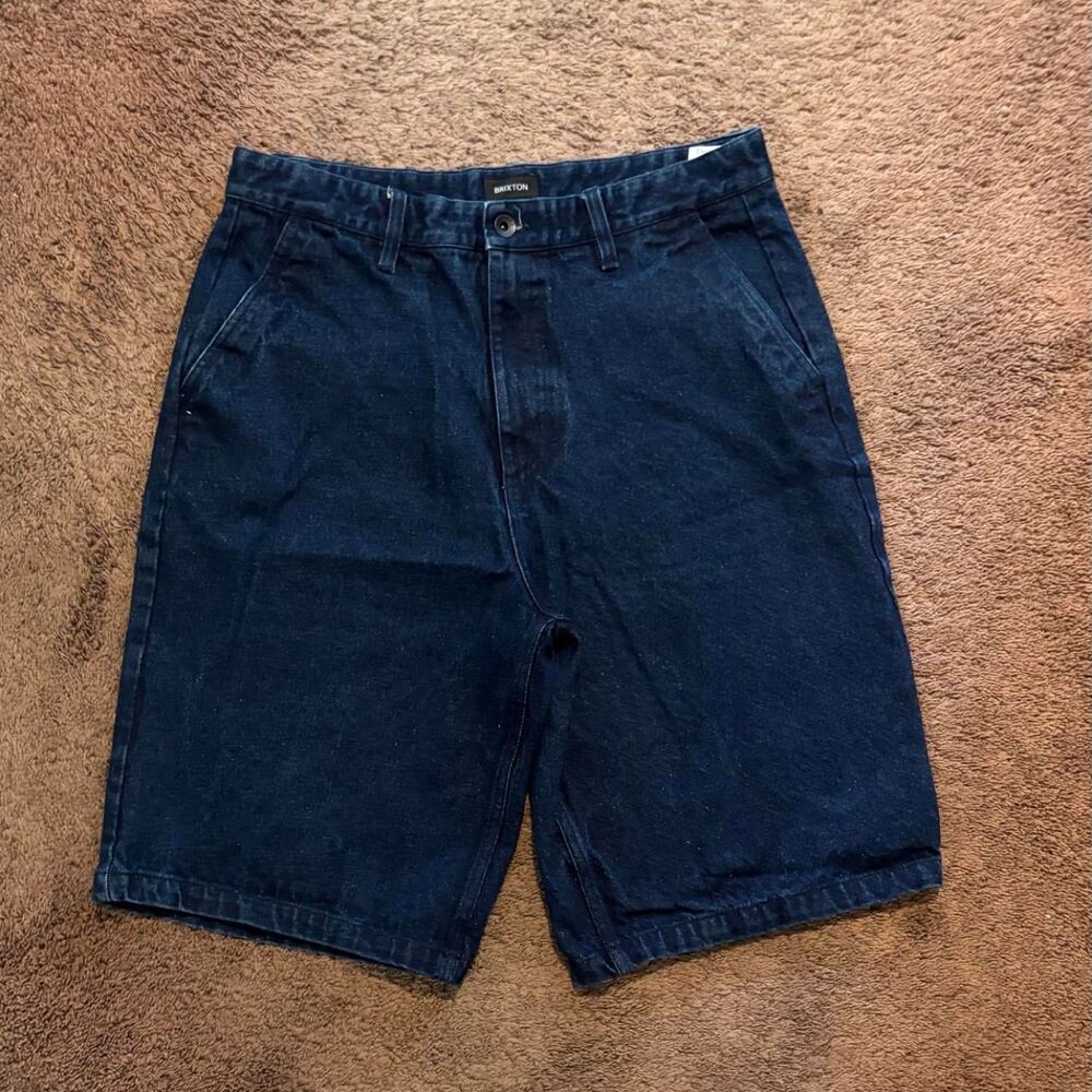 Brixton Men's Navy and Blue Shorts